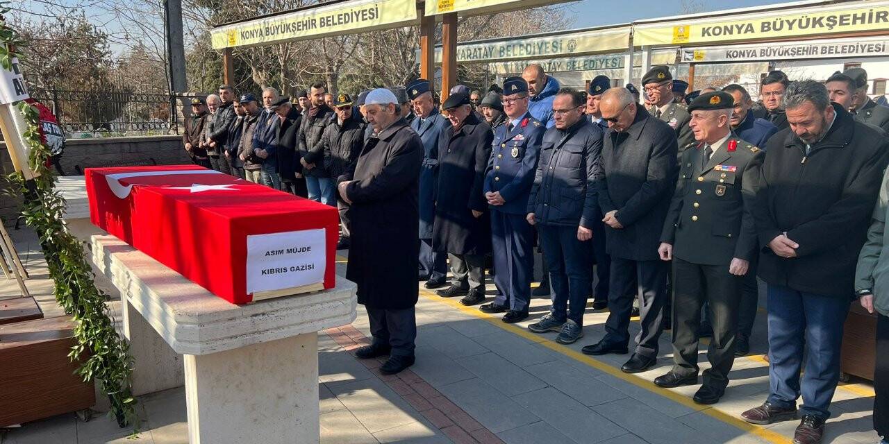 Konya'da Kıbrıs Gazisi'ne son görev