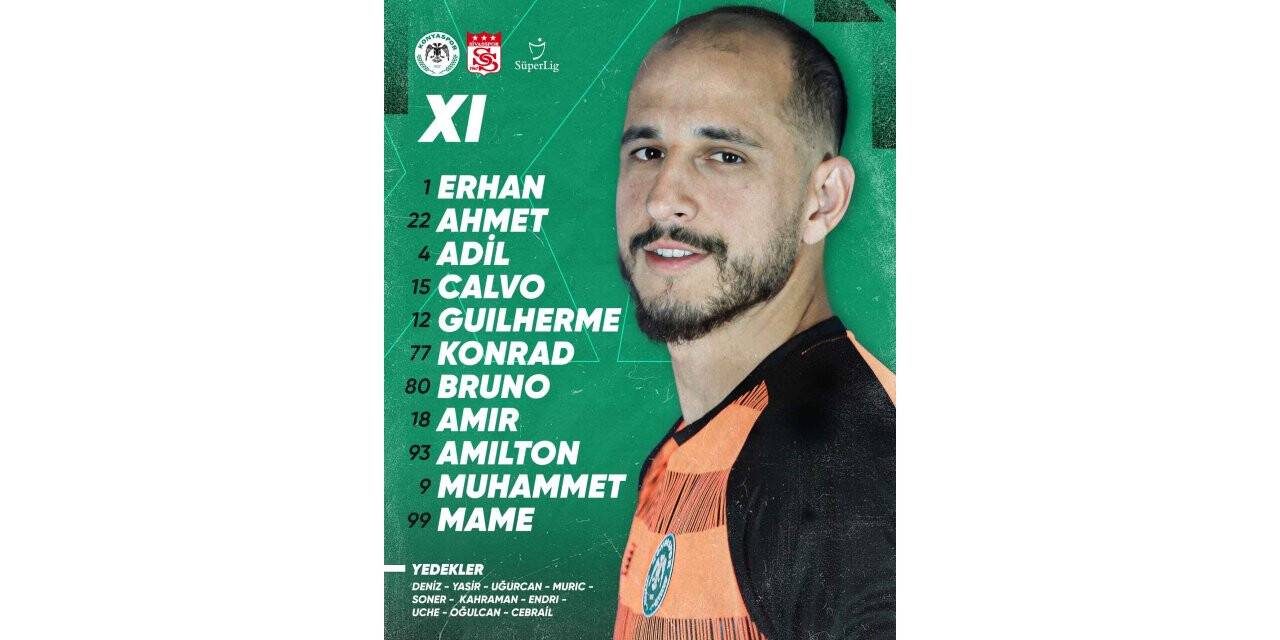 Konyaspor-Sivasspor maçında ilk 11'ler belli oldu
