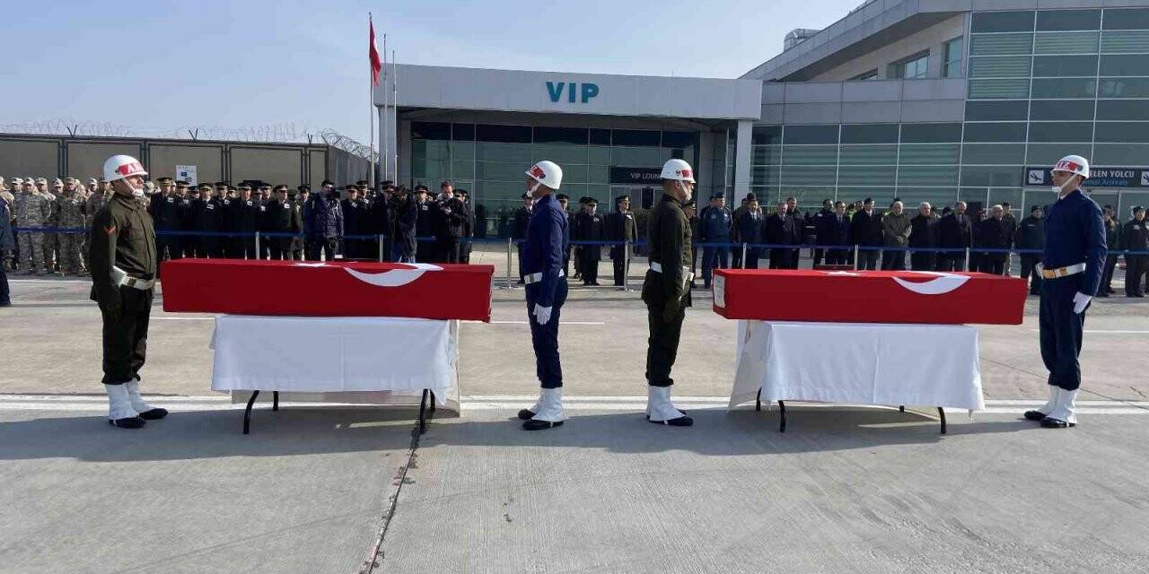 Konya’da trafik kazasında şehit olan askerlerin cenazeleri memleketlerine gönderildi