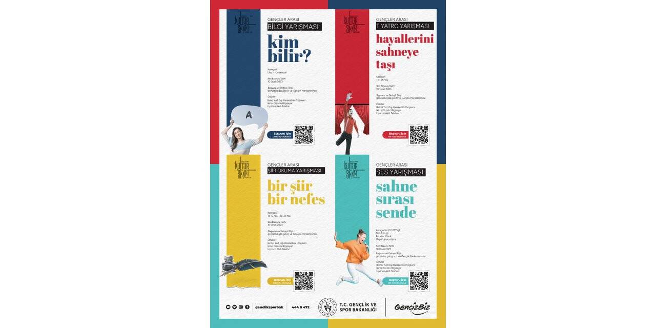 2023 yılında da gençleri kültür ve sanat yarışmaları bekliyor