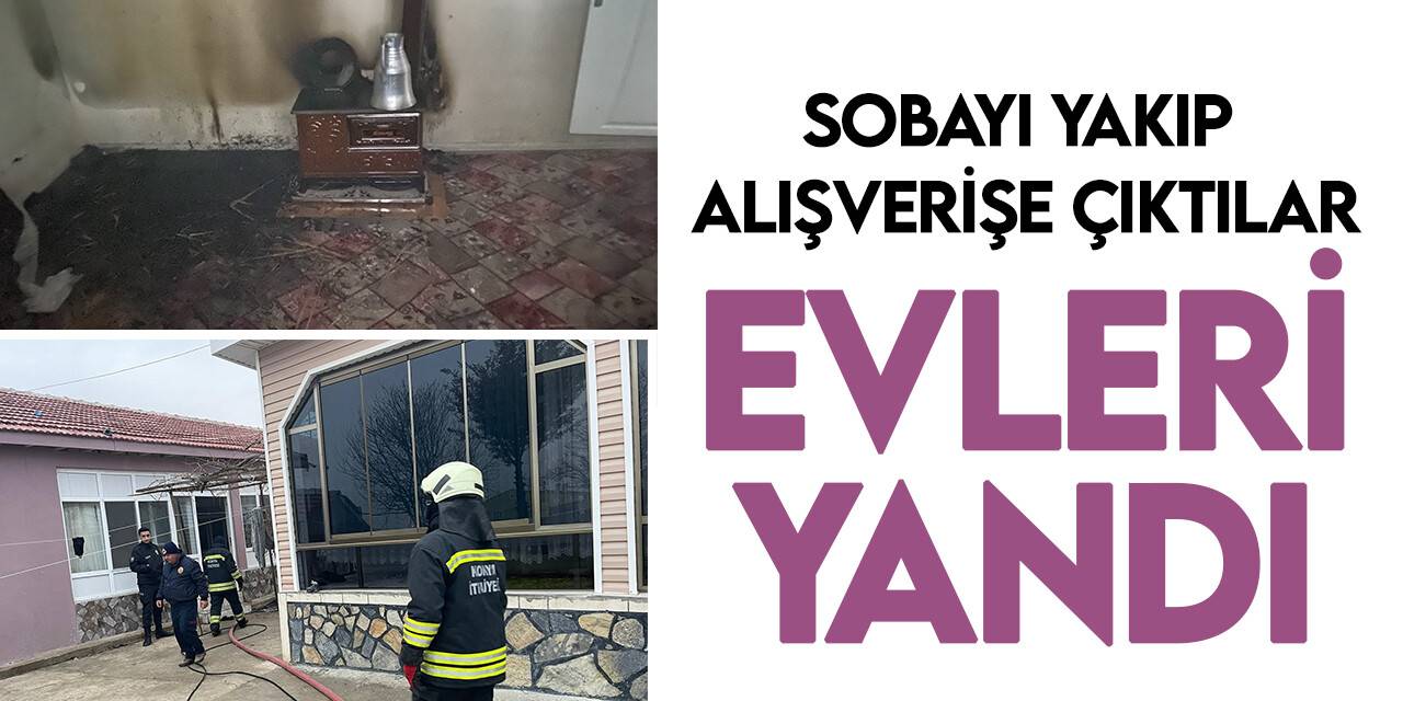 Konya’da müstakil evde yangın