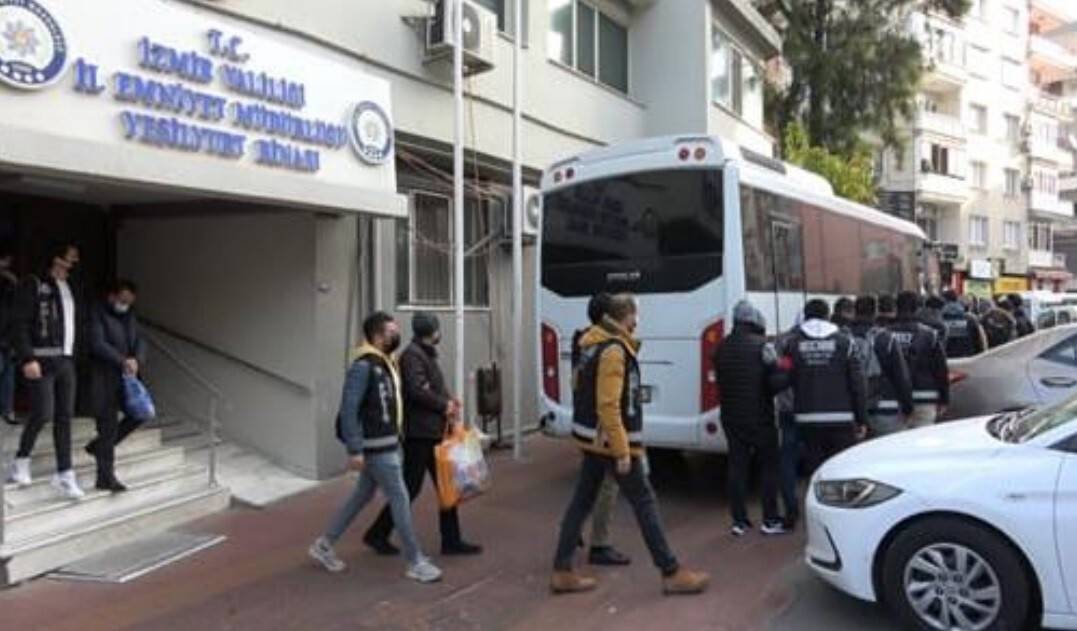 İzmir’de organize  suçlarla mücadelede 222 şüpheli tutuklandı