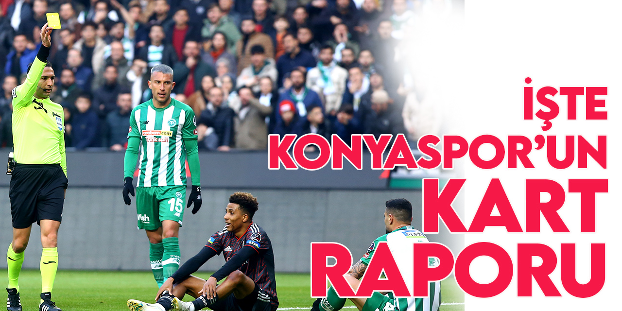 Süper Lig'de ilk yarısında Konyaspor'un kart raporu