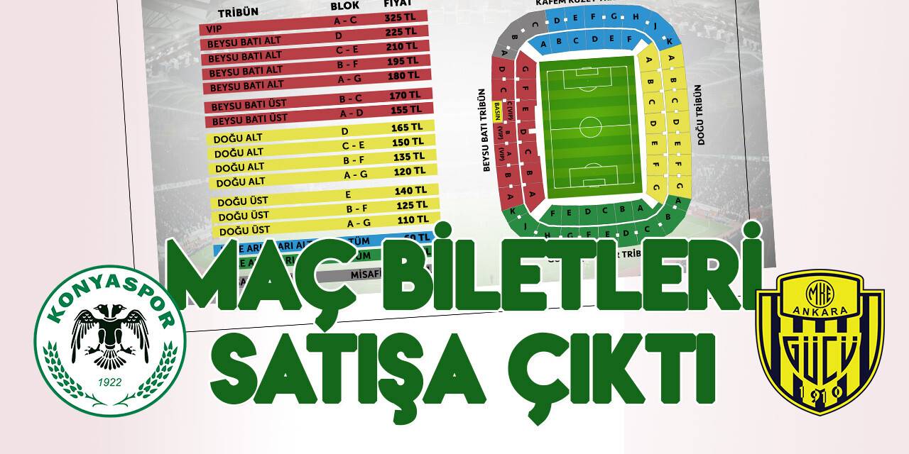 Konyaspor-Ankaragücü maçı biletleri satışta