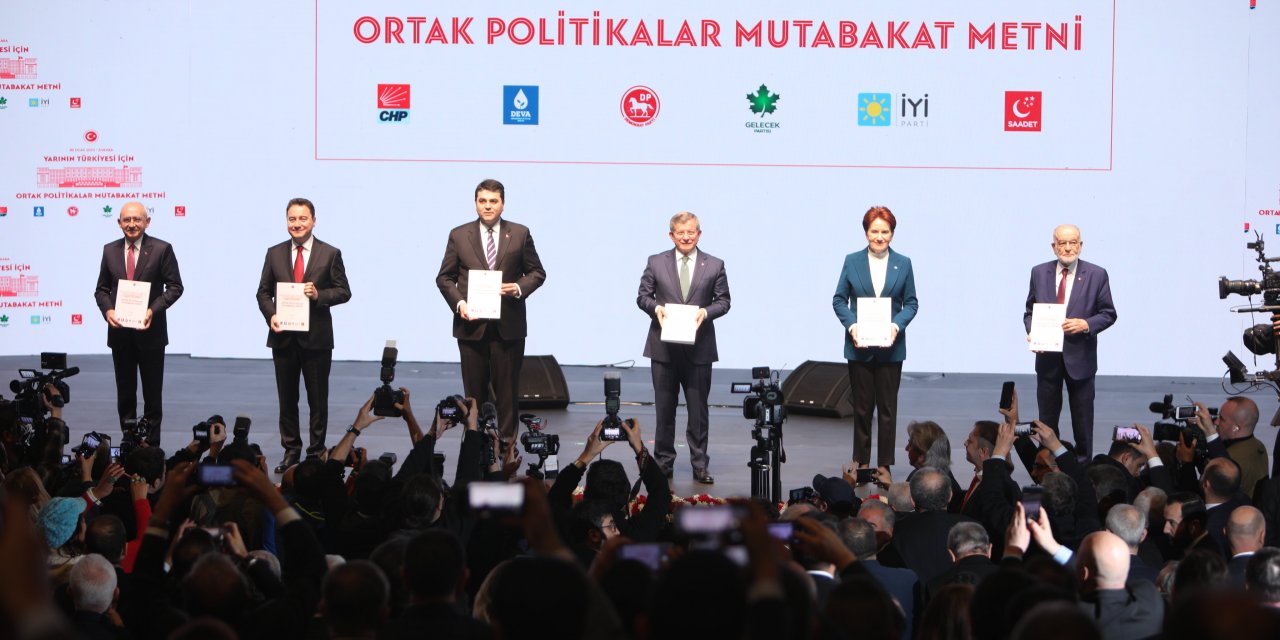 Altılı masanın "Ortak Politikalar Mutabakat Metni" tanıtıldı
