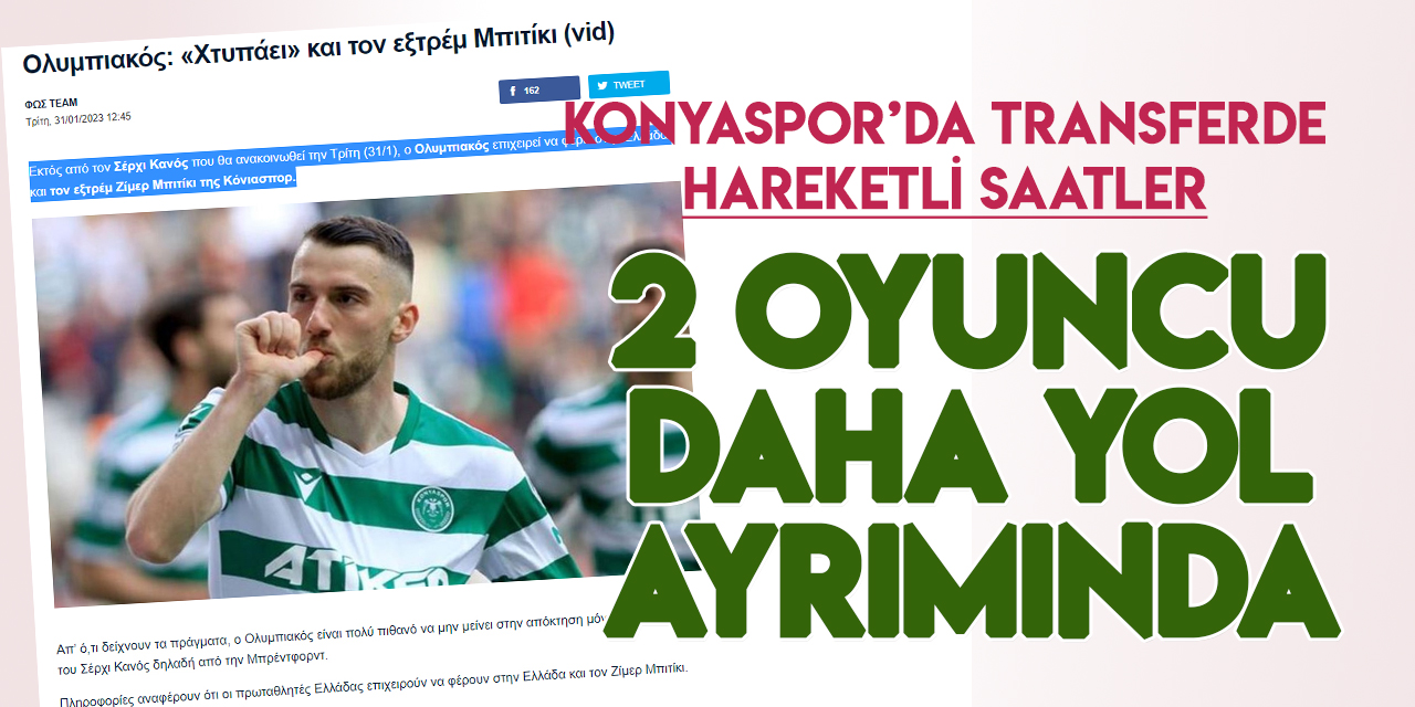 Konyaspor'da iki oyuncu daha yol ayrımında