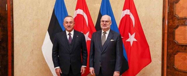 Estonya Cumhurbaşkanı Karis, Bakan Çavuşoğlu’nu kabul etti