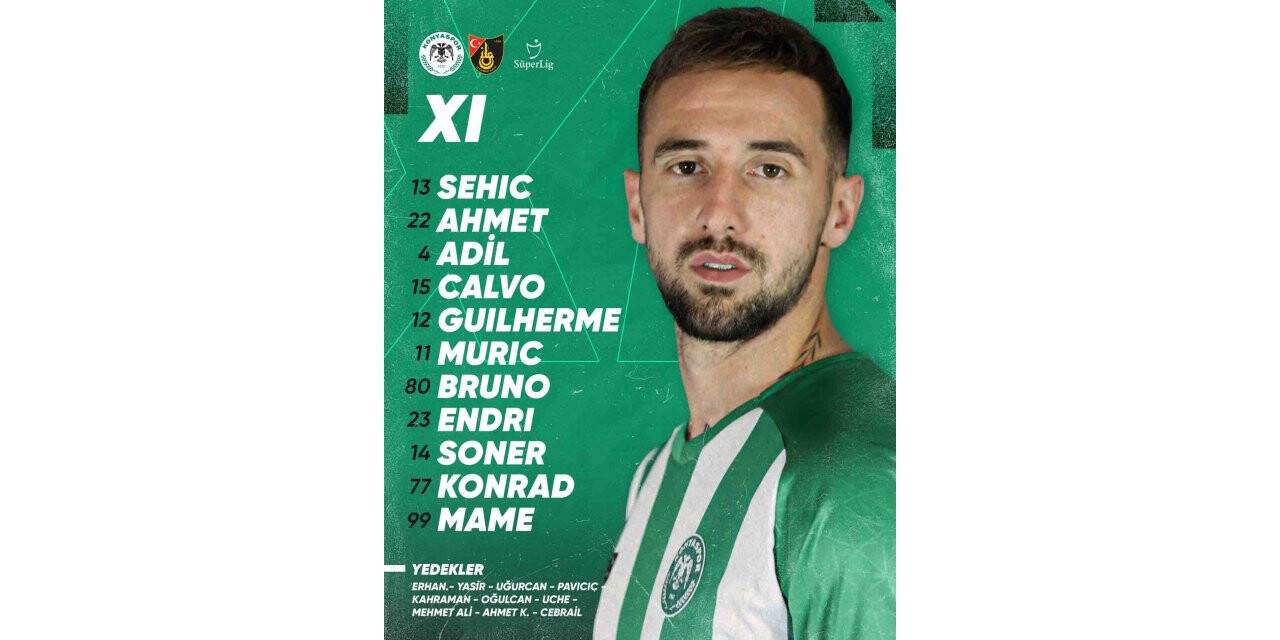 Konyaspor-İstanbulspor maçında ilk 11'ler belli oldu