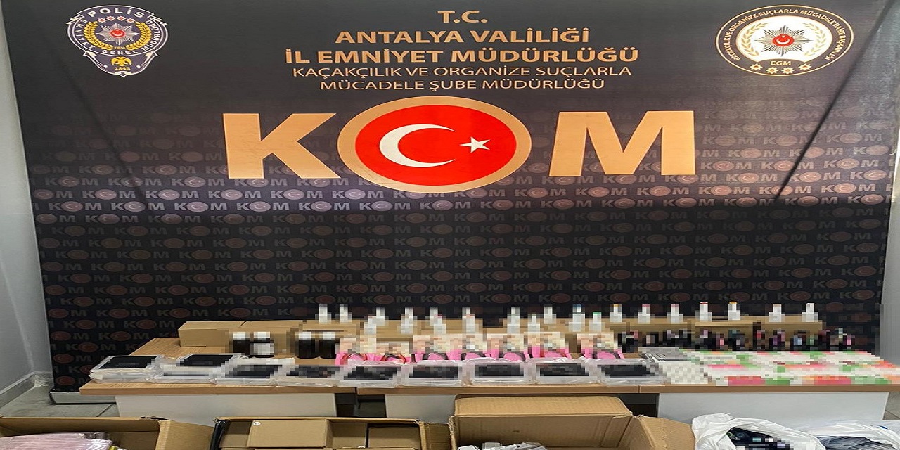 Antalya'da  864 şişe sahte içki ele geçirildi