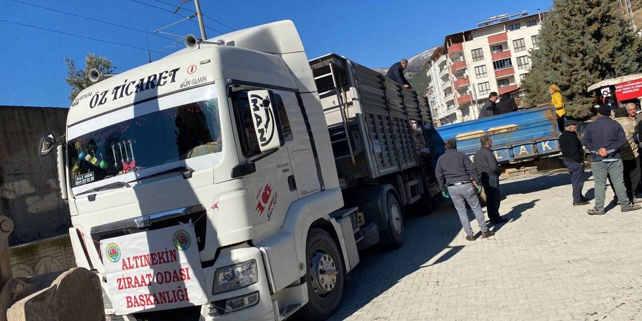 Üreticinin halinden üretici anladı, Altınekin Osmaniye'ye yem gönderdi