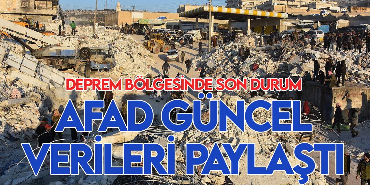 AFAD güncel verileri paylaştı: Deprem bölgesinde son durum!