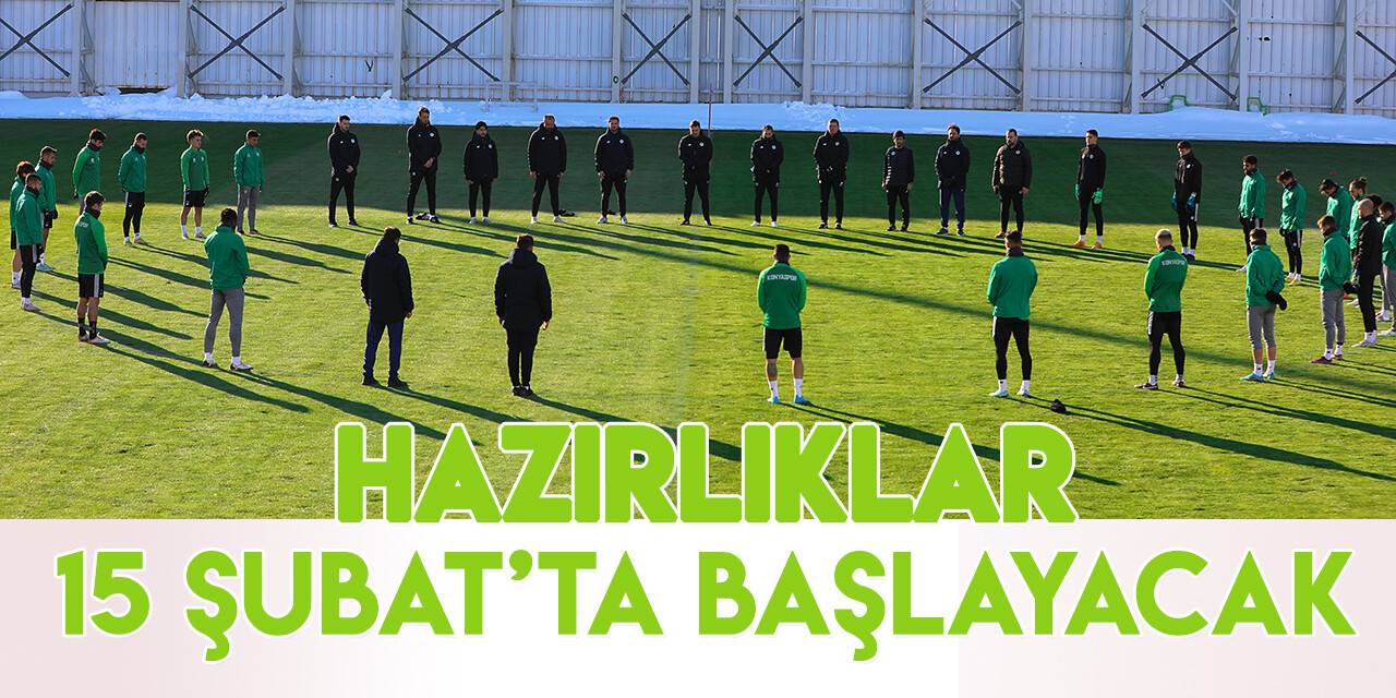 Konyaspor'da hazırlıklar 15 Şubat'ta başlayacak