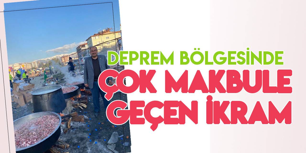 Karataylı muhtarlar, deprem bölgesinde "Konya Pilavı" ikram etti