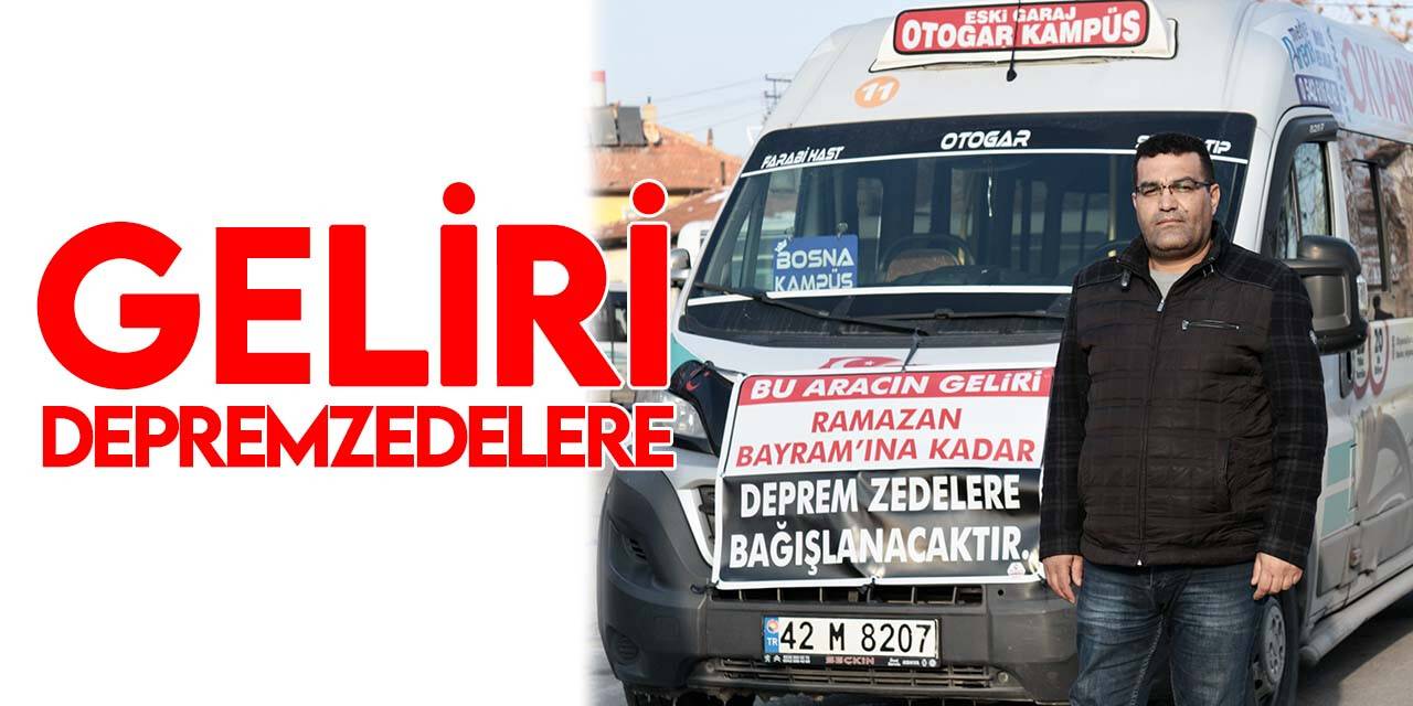 Konyalı gurbetçiden depremzedeler için örnek yardım