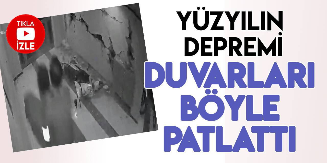 Adana'da depremin duvarları patlatma anı kameralara yansıdı