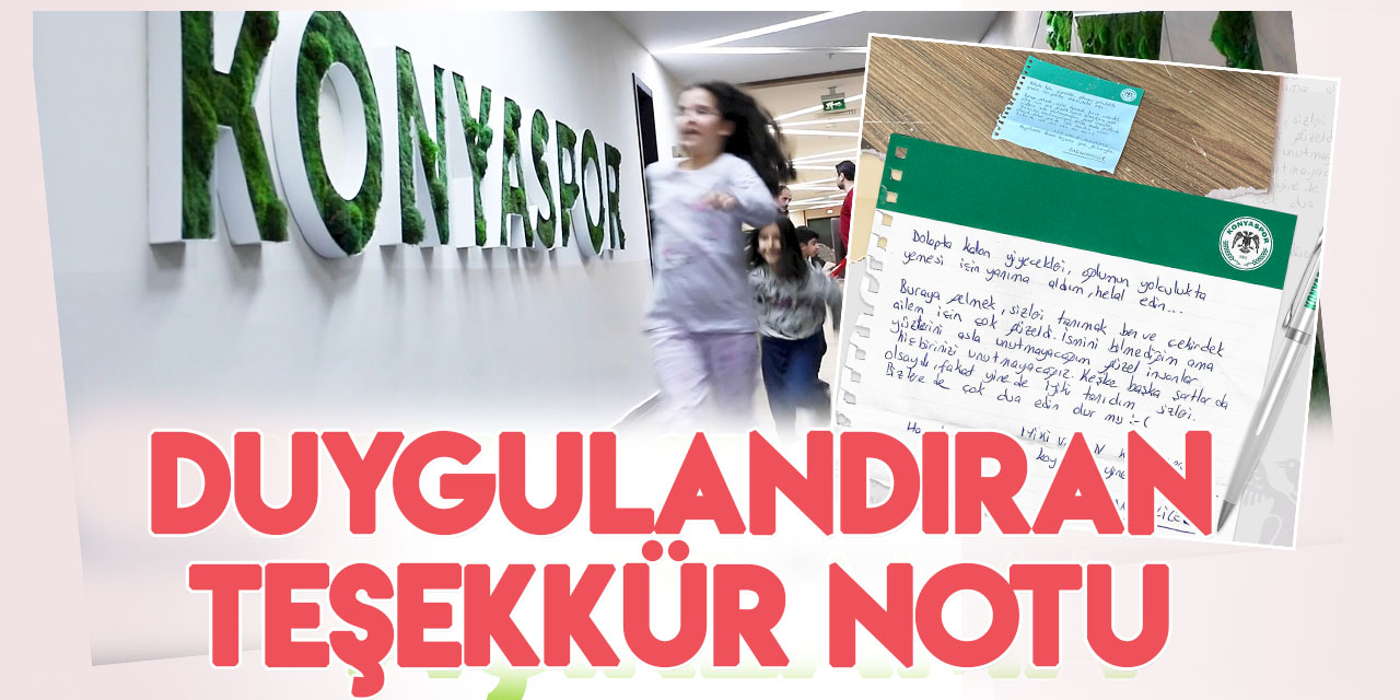 Depremzede ailelerden Konyaspor'a duygulandıran teşekkür