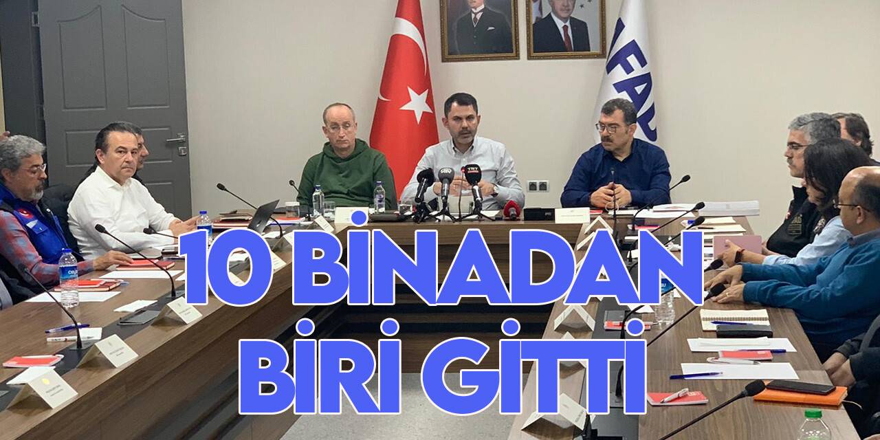 Bakan Kurum: 10 binadan biri ya yıkılacak, ya yıkık ya da oturulamaz durumda