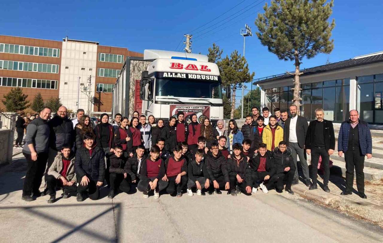 Deprem bölgesine konteyner desteği