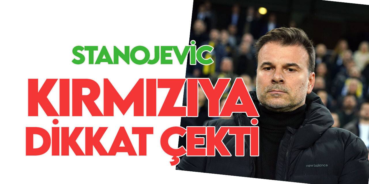 Aleksandar Stanojevic: Kırmızı karttan sonra oynamak zorlayıcı oldu