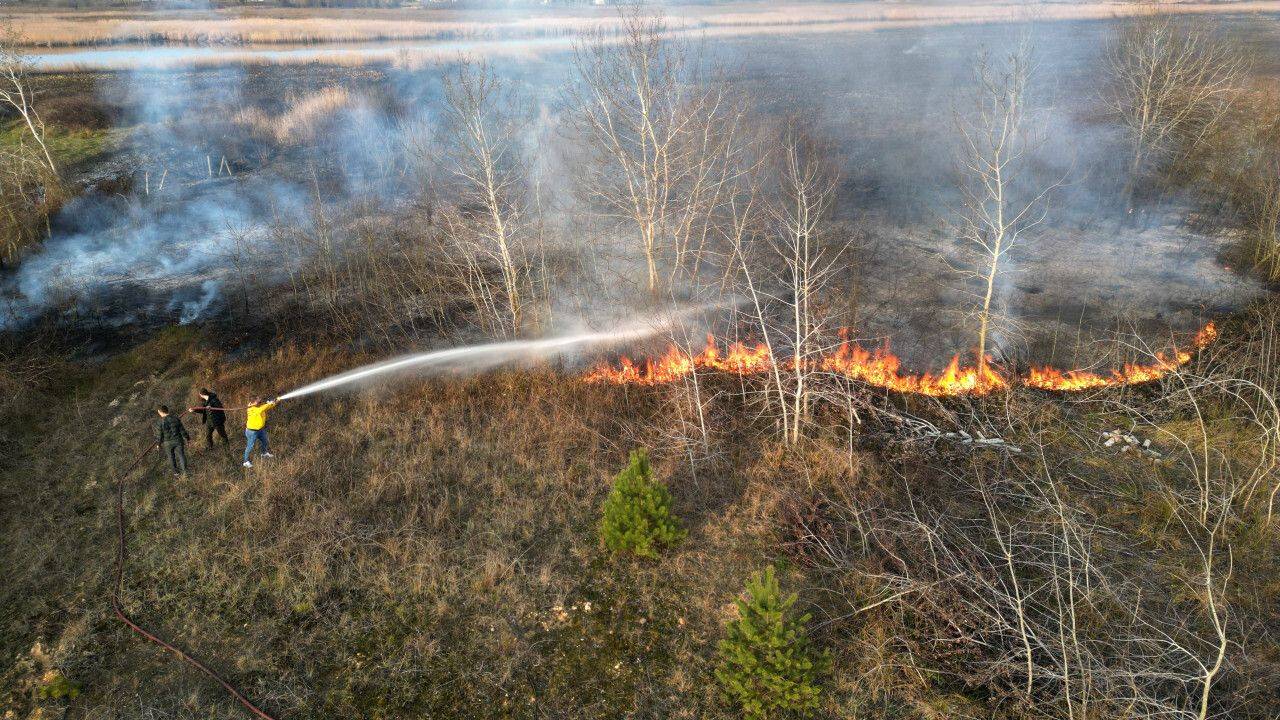 100 dönümlük arazi kül oldu
