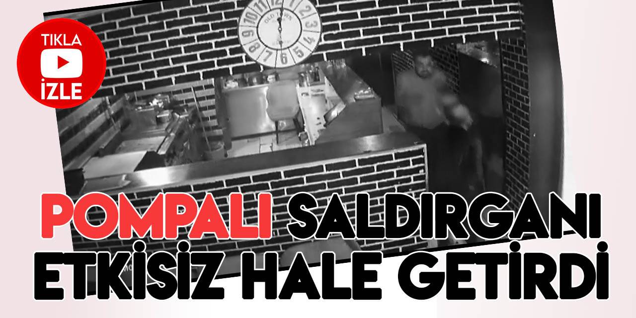 İşyeri sahibi pompalı saldırganı etkisiz hale getirdi