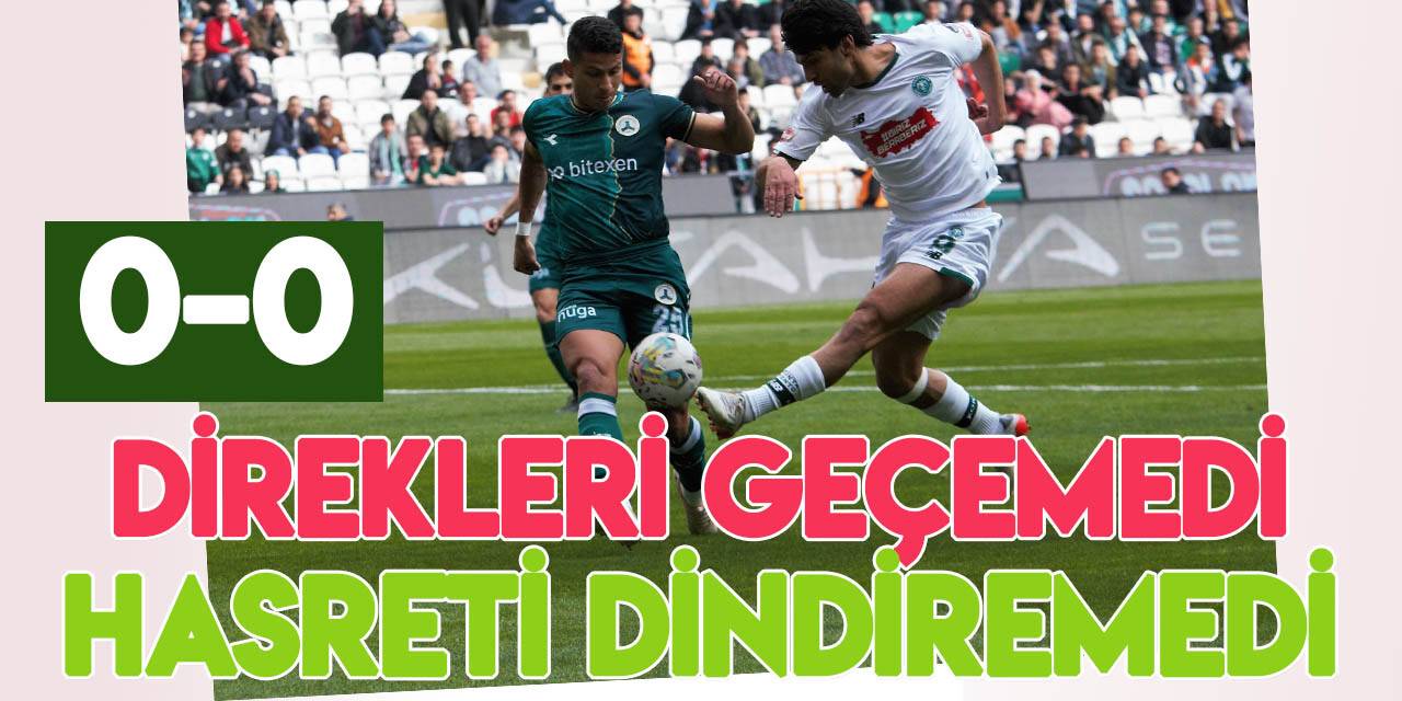 Konyaspor galibiyet hasretini dindiremedi