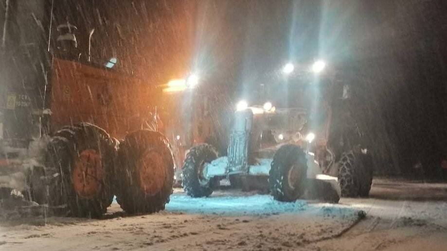 Antalya-Konya karayolunda kar yağışı