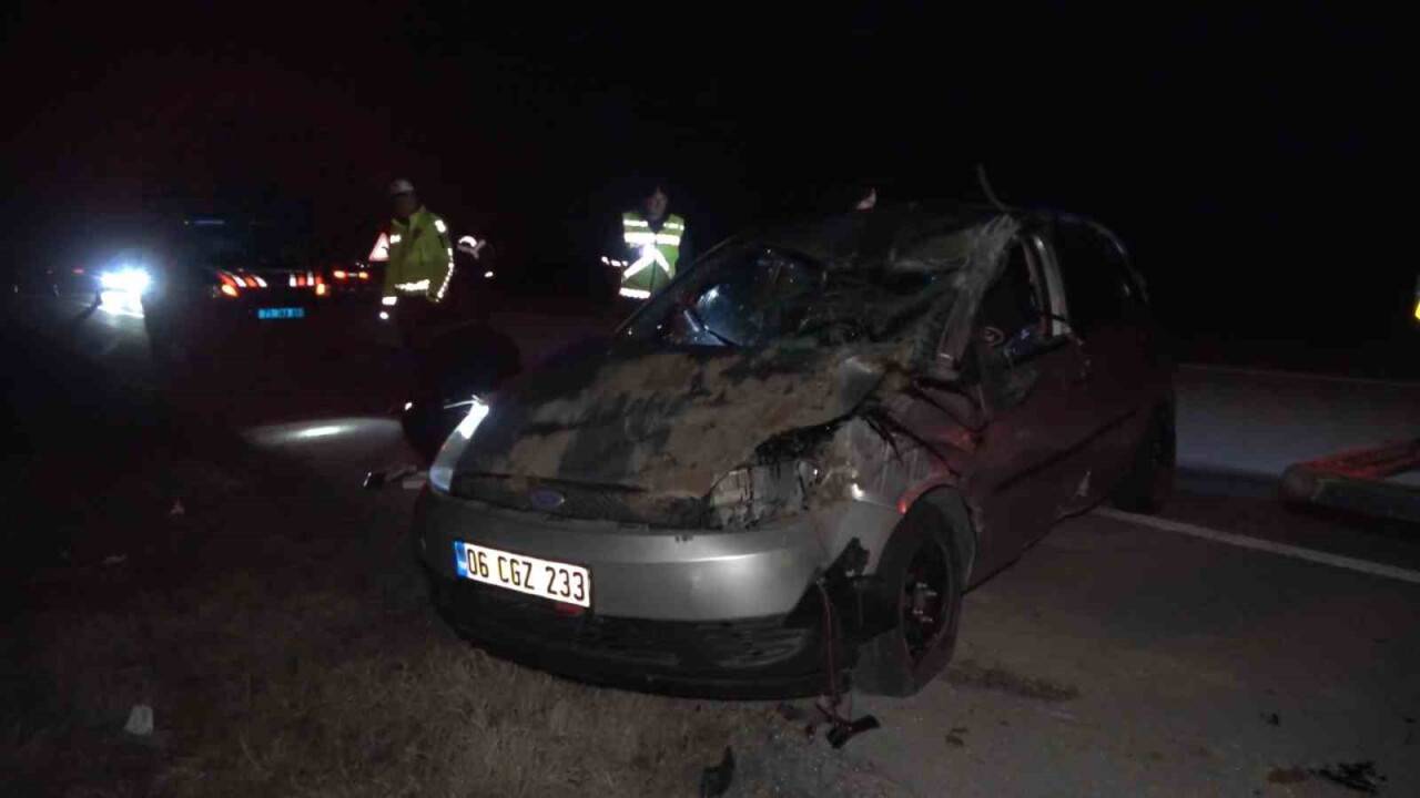 Navigasyonu ayarlarken otomobili ile takla attı