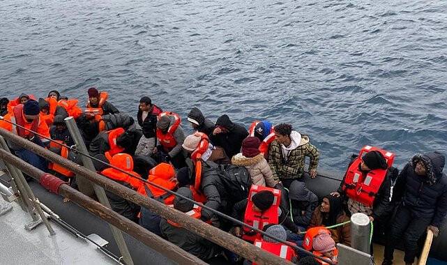 Ayvacık açıklarında 49 kaçak göçmen kurtarıldı