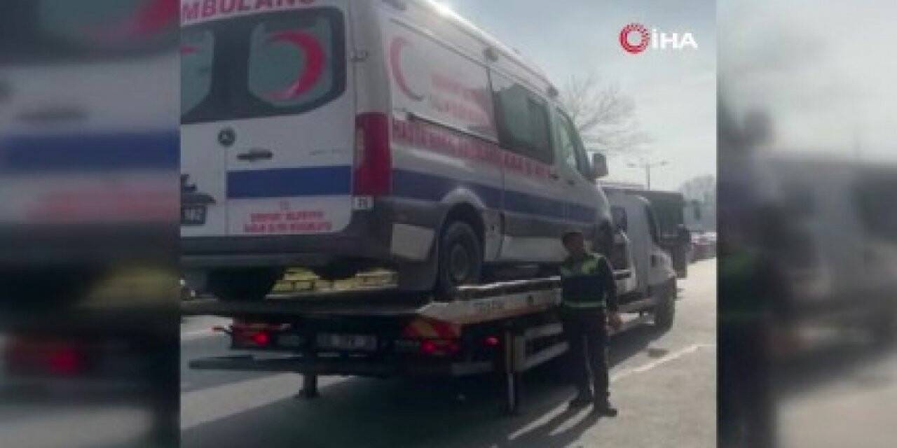Hasta taşıyan ambulansı haczettiler