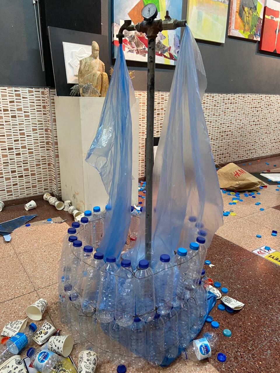 Konya'da "SanAtık" sergisiyle çevre kirliliğine dikkat çekildi