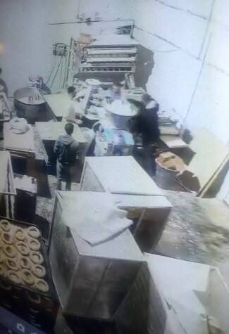 Fırında cinayet kamerada