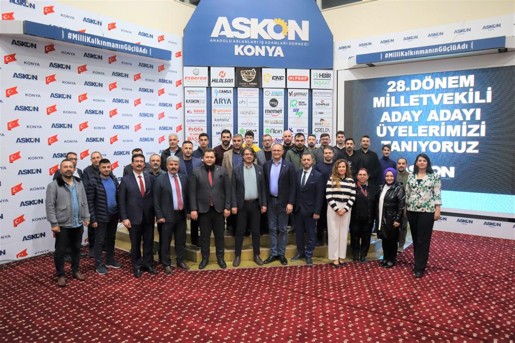 Konya milletvekili aday adayları, ASKON Konya Şubesi’nde iş adamları ile buluştu