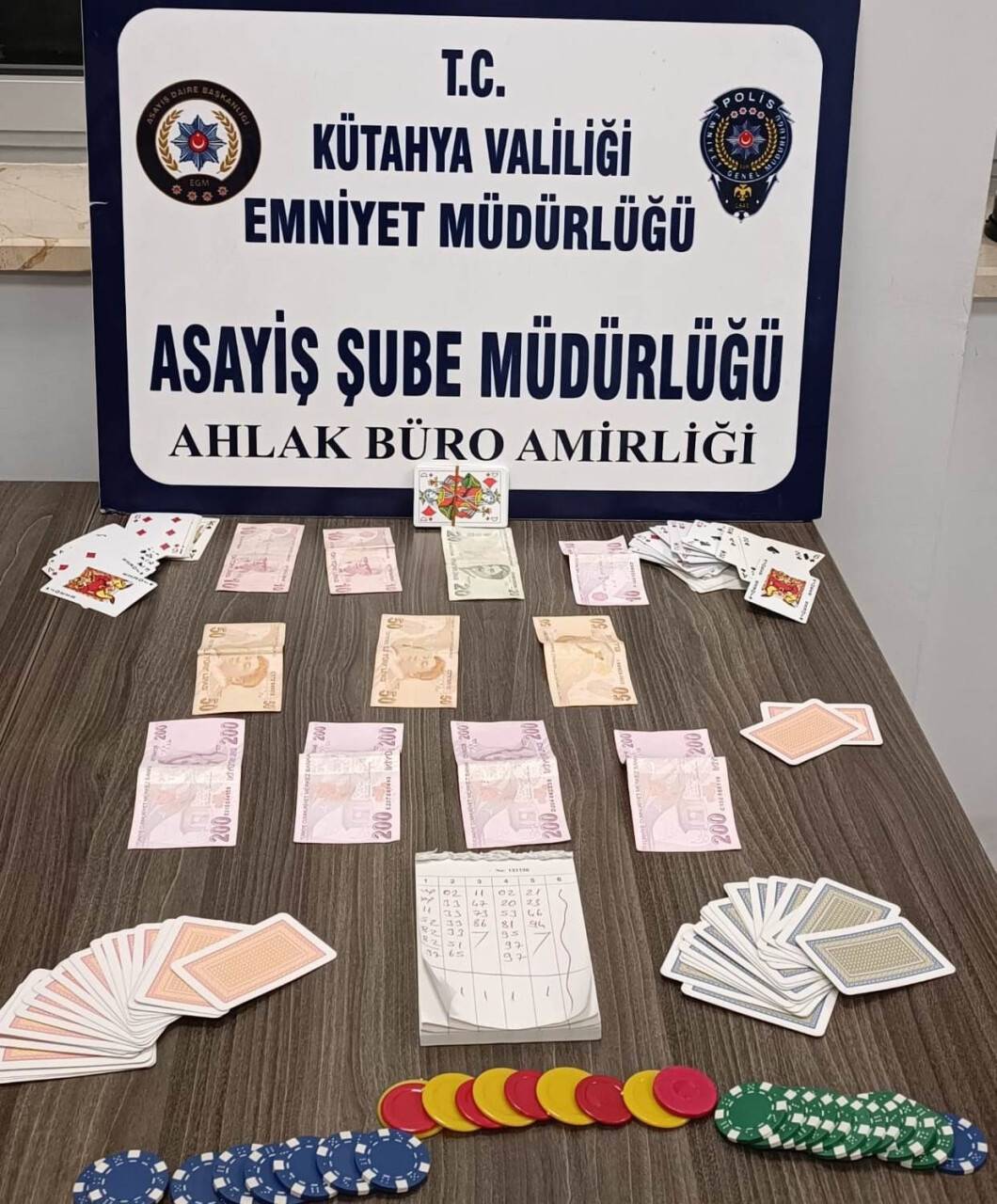 Kumar oynayan 5 şahsa para cezası