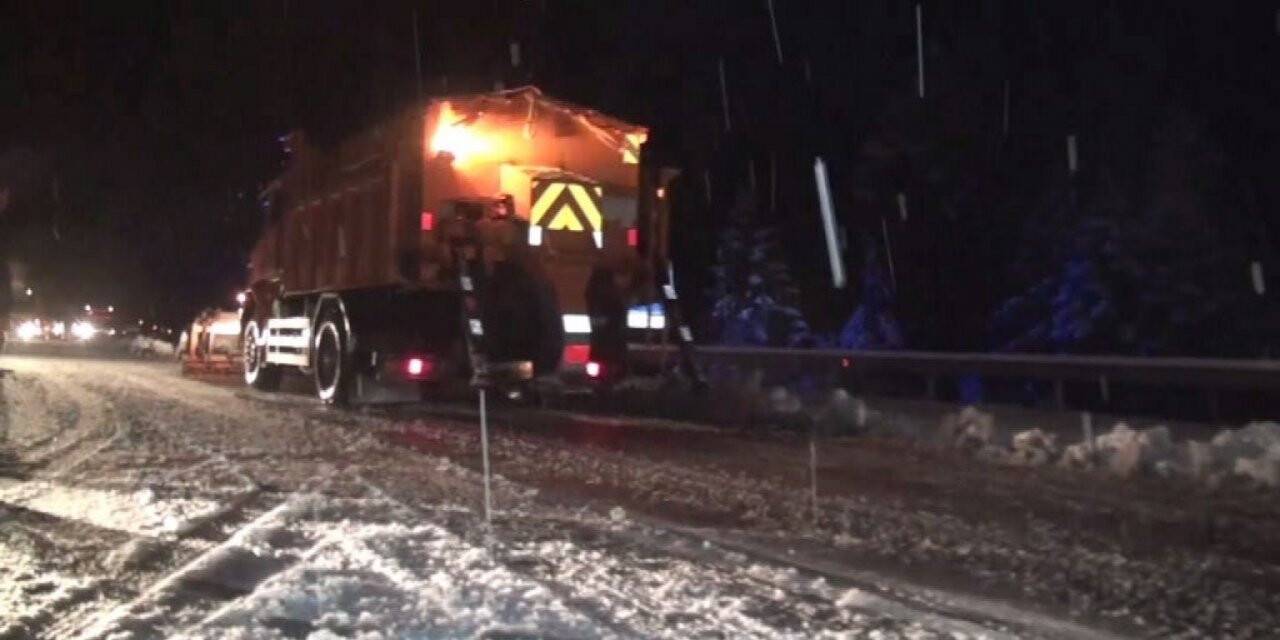 Alacabel'de kar yağışı