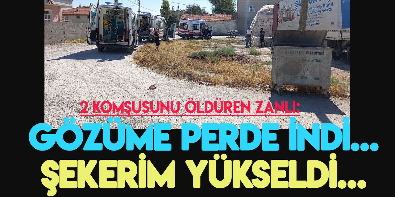 Konya'da "saman tozu" nedeniyle iki komşusunu öldüren sanık: Gözüme perde indi, şekerim yükseldi...