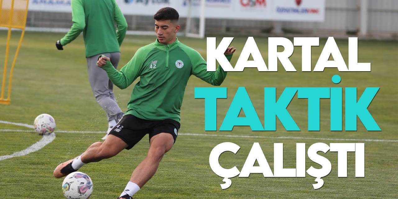 Konyaspor, Ümraniyespor maçının taktiğini çalıştı