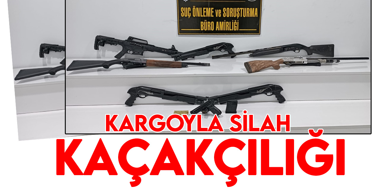 Konya'da kargoyla silah kaçakçılığına baskın!