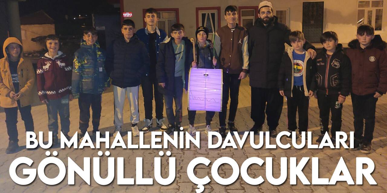 Bu mahallenin davulcuları gönüllü çocuklar