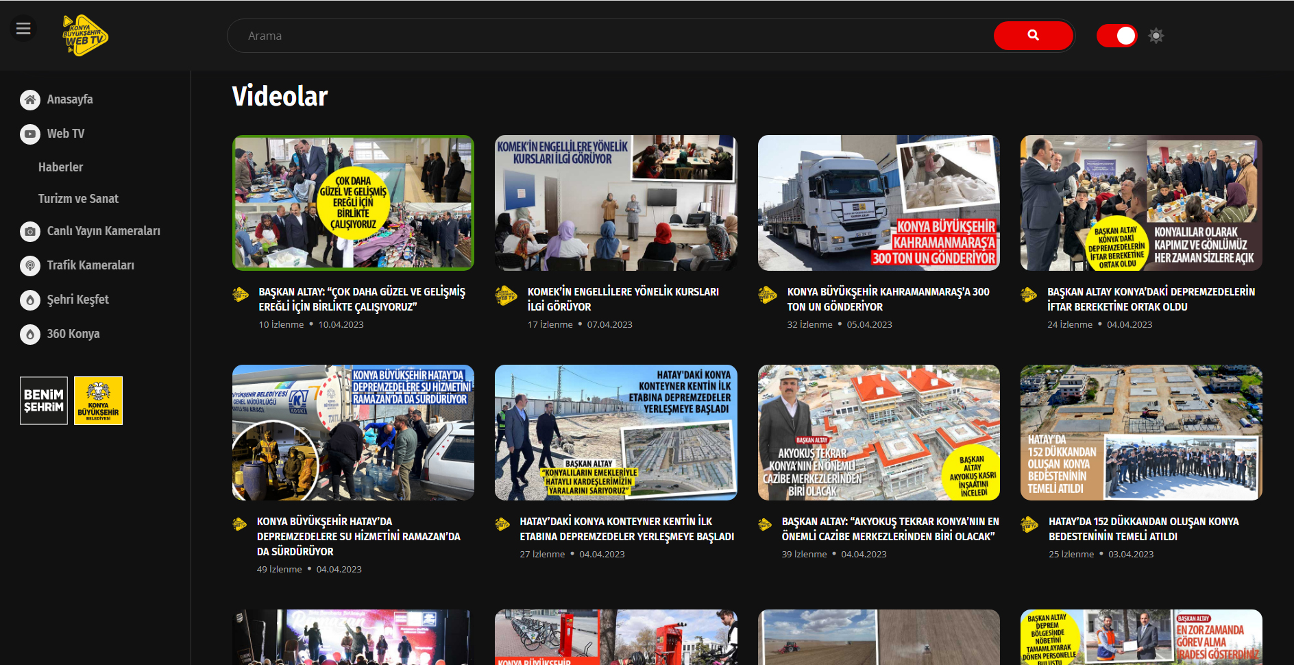Konya Büyükşehir TV web portalı yenilendi