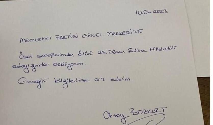 Memleket Partisi’nde 3 vekil adayı istifa etti