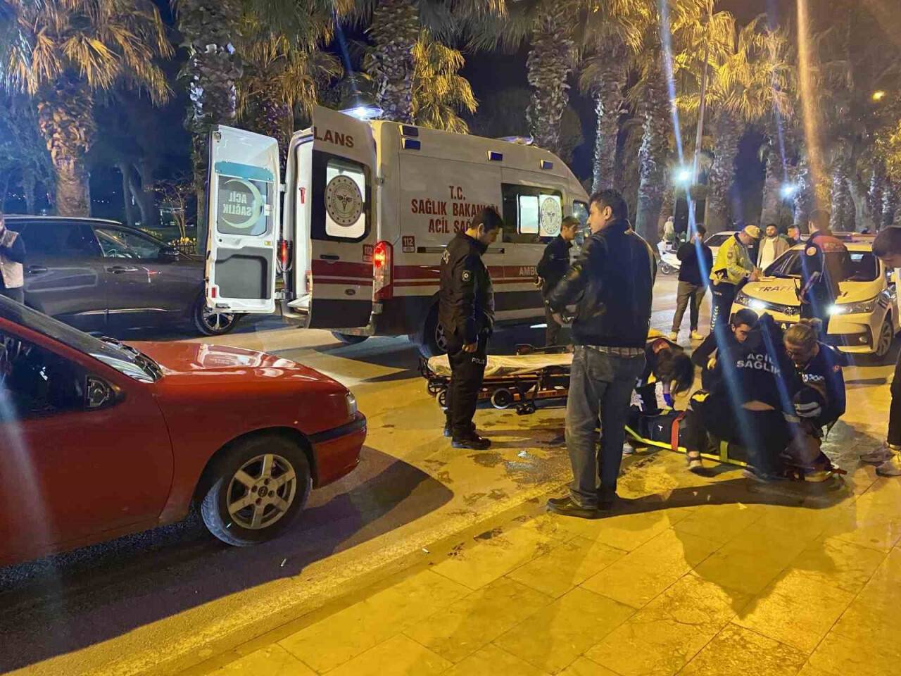 Otomobil yayaya çarptı