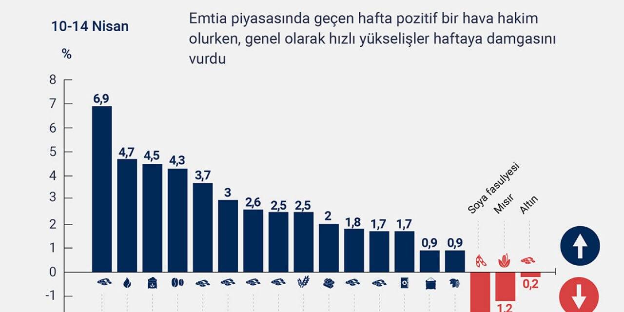 Emtia piyasası, hızlı yükselişlerin yaşandığı bir haftayı geride bıraktı