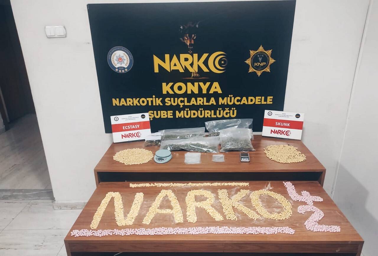 Konya Polisi'nden zehir tacirlerine operasyon: 6 tutuklama