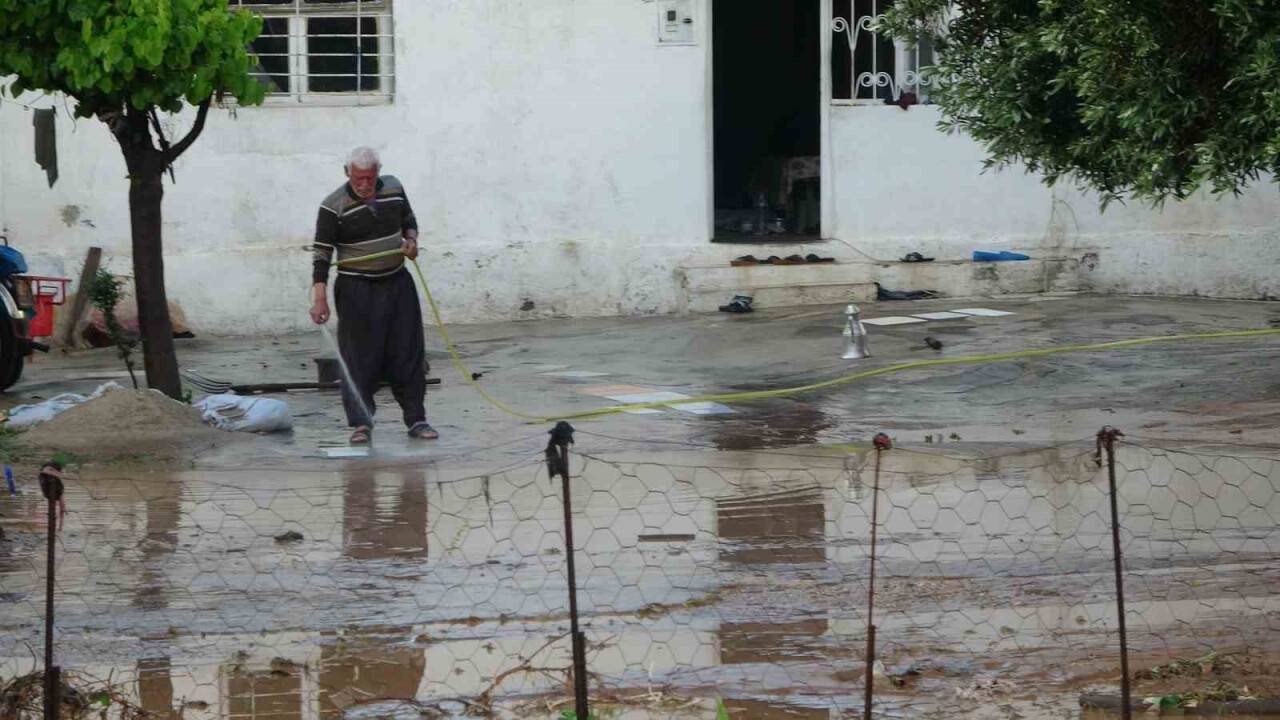 10 dakikalık yağış ağacı devirdi, dereleri taşırdı