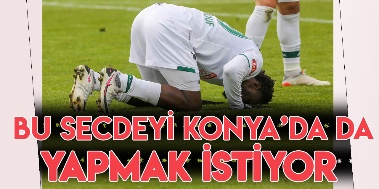 Konyaspor'un "deplasman golcüsü" Mame Diouf,  taraftarı önünde de gol sevinci yaşamak istiyor