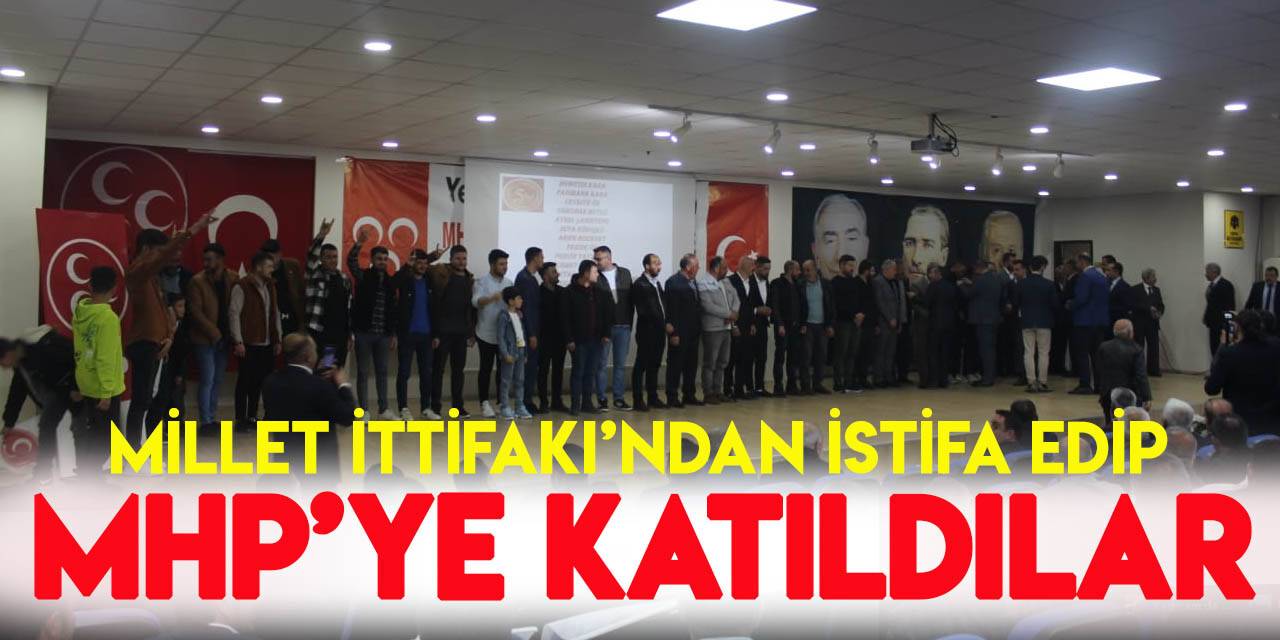 Konya'da Millet İttifakı partilerinden istifa eden 200 kişi MHP'ye katıldı