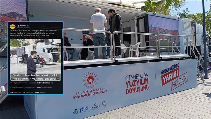 'İstanbul Dönüşümü Projesi' tırını seçim çalışması tırı yaptılar!