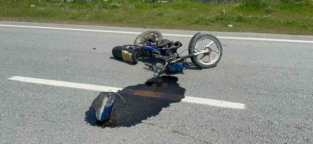 83 yaşındaki motosiklet sürücüsünün öldüğü kaza güvenlik kamerasında