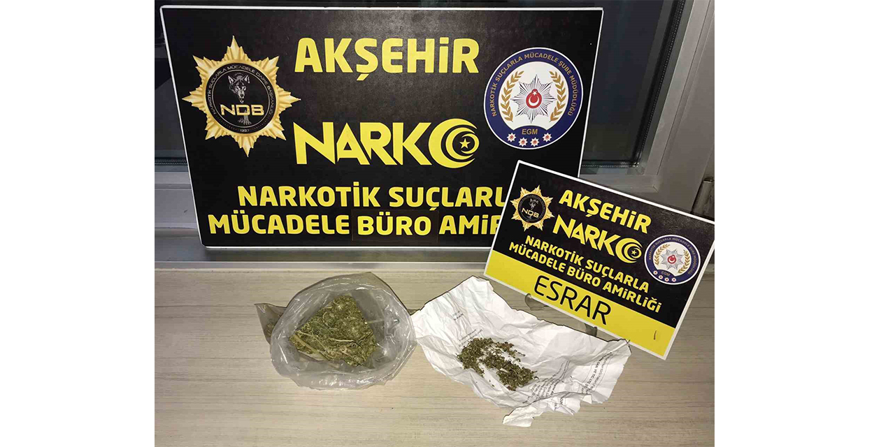 Akşehir’de 3 farklı uyuşturucu operasyonu